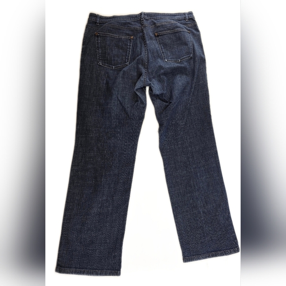 Eileen Fisher Jeans, Straight Leg, Dark Wash, Lg - Picture 3 of 11